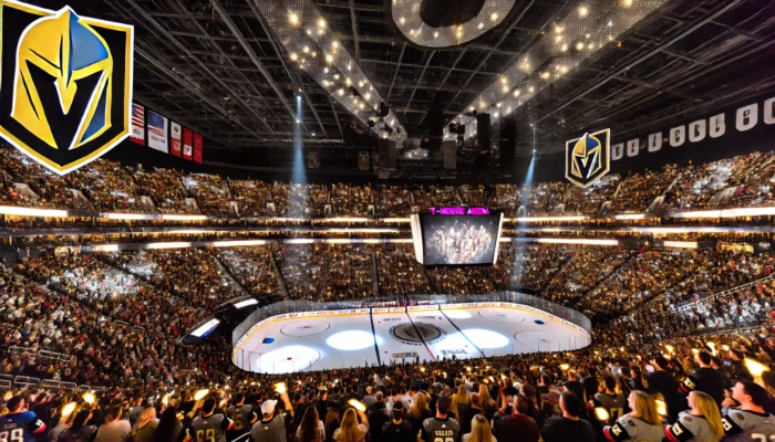 alt= "atmosphere at NHL, T-Mobile Arena, Las Vegas"