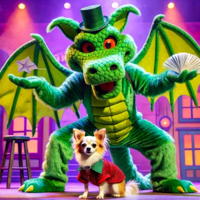 alt= "Piff the Magic Dragon show at Flamingo Hotel Las Vegas"