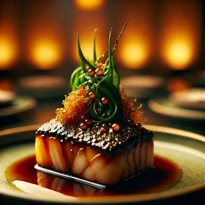 alt= "Signature dish at Mizumi, Wynn Las Vegas"