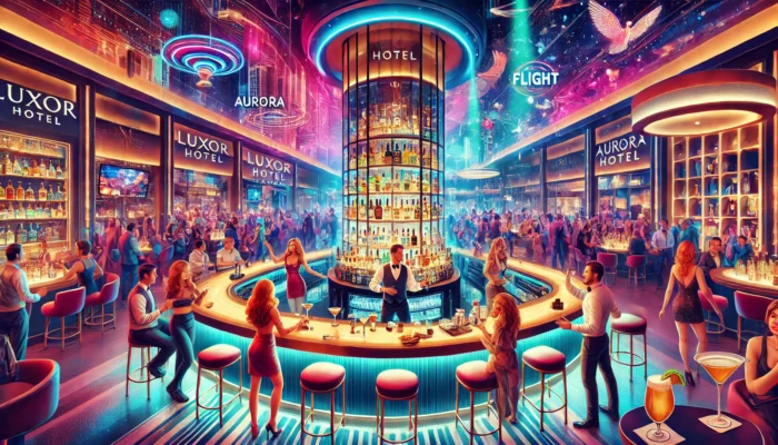 alt= "Luxor Hotel nightlife"