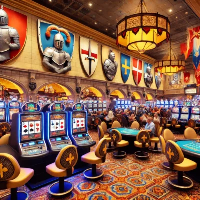 alt= "Casino floor at Excalibur Hotel Las Vegas"