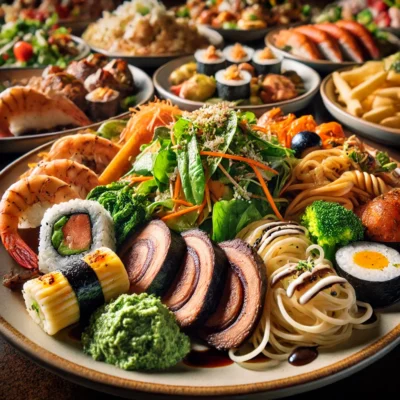 alt= "Menu offerings at Green Valley Ranch Buffet"