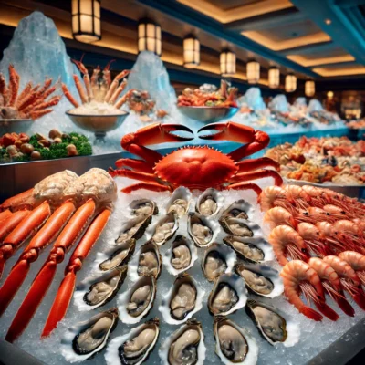 alt= "Seafood Station, Carnival World Buffet"