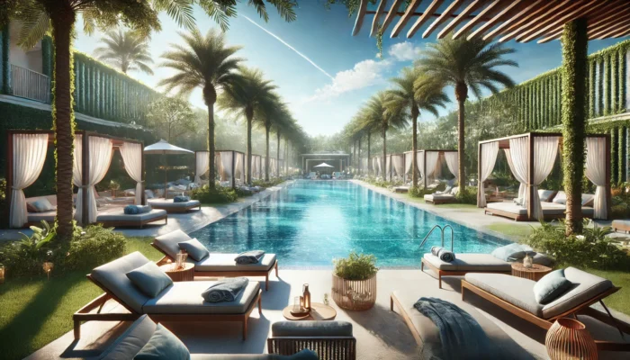 alt= "Pool area at Encore Las Vegas"