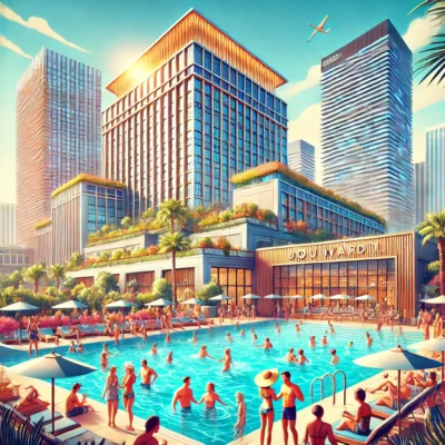 alt= "Pool at Overlook Grill, Cosmopolitan Hotel"