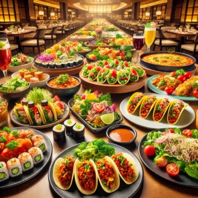 alt= "International Food Station, Medley Buffet"