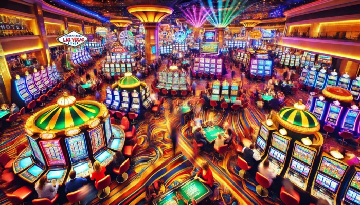 alt= "Luxor Hotel casino floor"