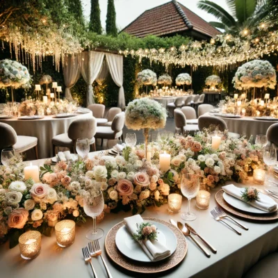 alt= "Wedding reception at Tropicana Wedding Chapel"