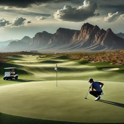 alt= "Golfer at TPC Las Vegas"