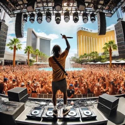 alt= "Live entertainment at Drai’s Beachclub"