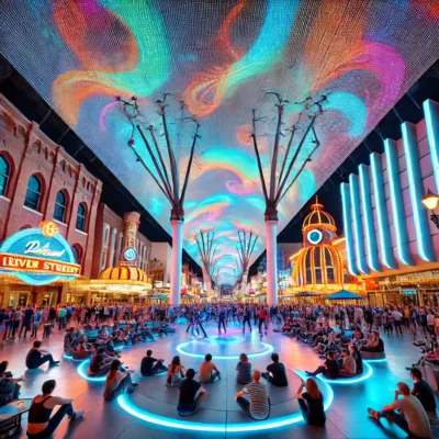 alt= "Fremont Street Experience, Main Street Station Las Vegas"
