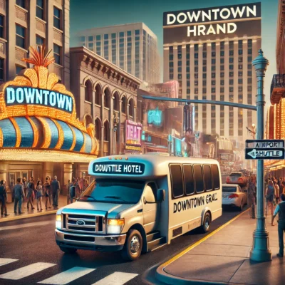 alt= "Downtown Las Vegas hotels with airport shuttle"