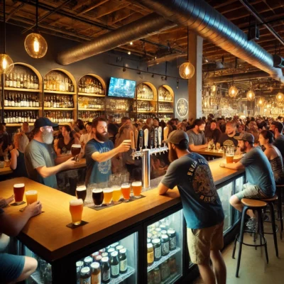 alt= "Inside one of the best local breweries in Las Vegas"
