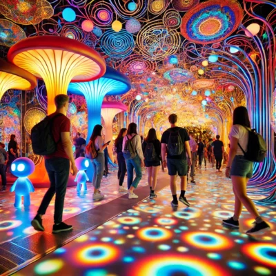 alt= "Art installation at AREA15, Las vegas"
