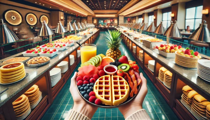 alt= "Enjoying the best breakfast buffets in Las Vegas"
