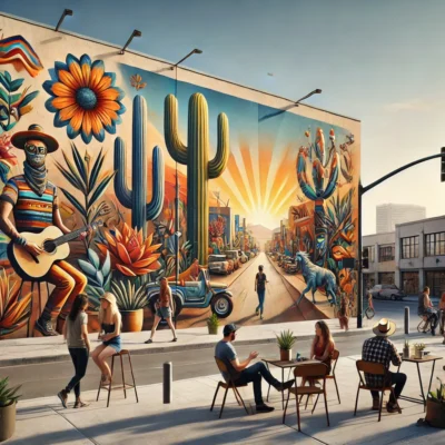 alt= "Street art in the Downtown Arts District"