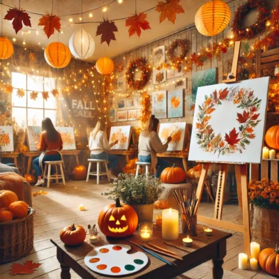 alt= "Festive paint and sip classes in Las Vegas"