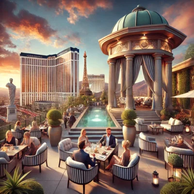 alt= "Outdoor cigar lounge in Las Vegas"