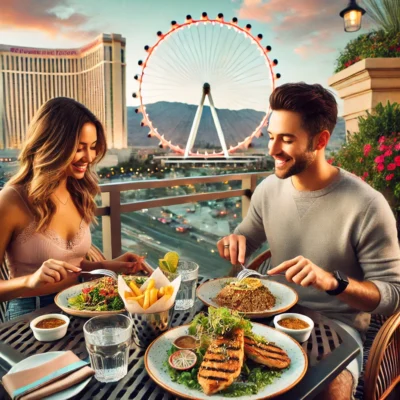 alt= "Enjoying gluten-free dining in Las Vegas"