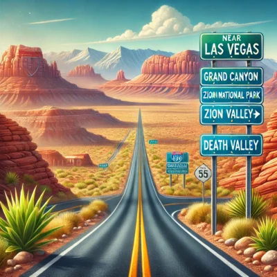 alt= "Road trip routes from Las Vegas"