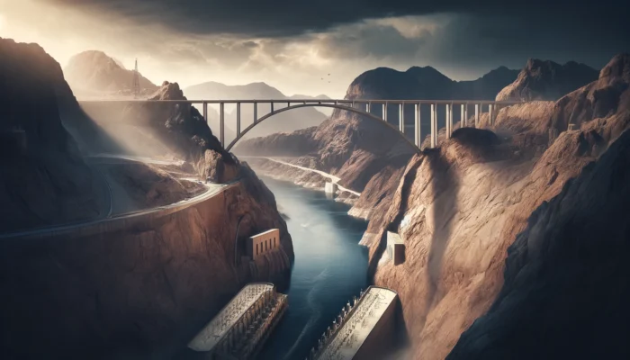 alt= "Hoover Dam near Lake Mead"
