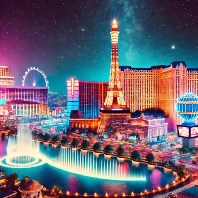 alt= "Las Vegas Strip at night"