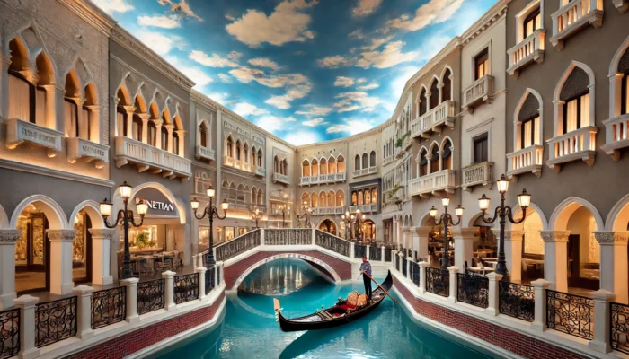 alt= "Venetian Resort Gondolas, Las Vegas"