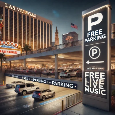 alt= "Parking garage near a casino in Las Vegas"
