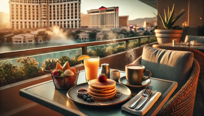 alt= "Breakfast after a sunrise hike in Las Vegas"