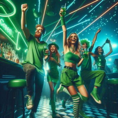 alt= "St Patrick's Day bar crawl in Las Vegas"