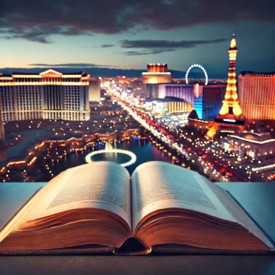 alt= "Enjoying secondhand books in Las Vegas"
