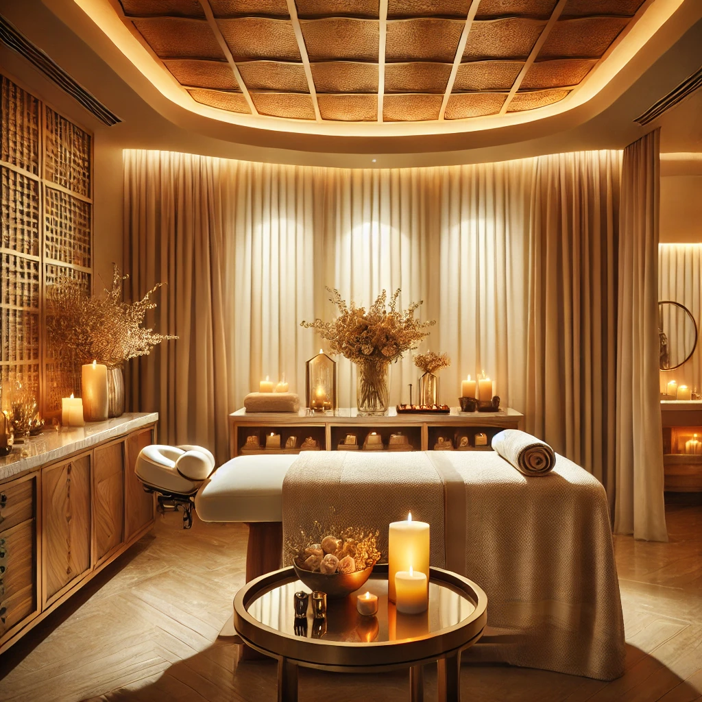The serene interior of the Spa at Encore, Wynn Las Vegas