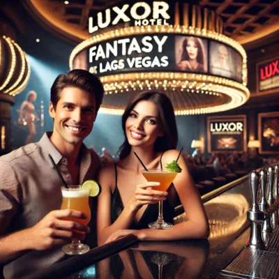 alt= "Luxor hotel pre-show drinks"