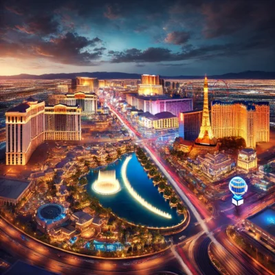 alt= "Las Vegas Strip, Planet Hollywood"