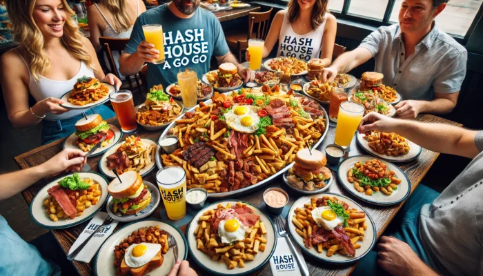 alt= "Variety of dishes from Hash House a Go-Go, Las Vegas"