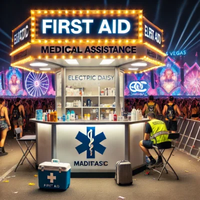 alt= "safety at EDC, Las Vegas Speedway"