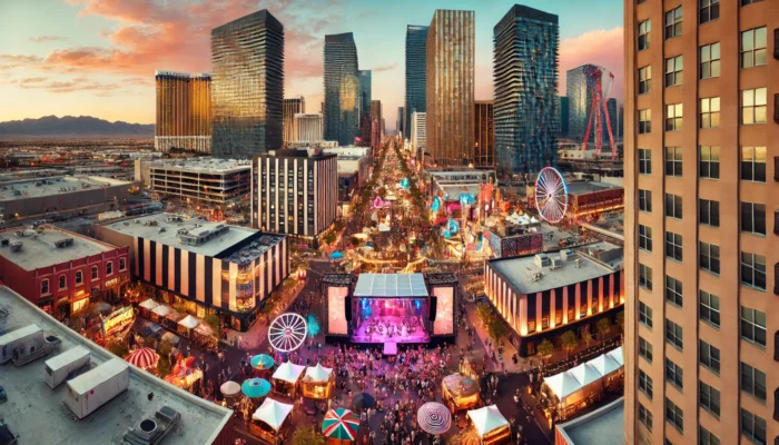 alt= "Downtown Las Vegas, Life is Beautiful"