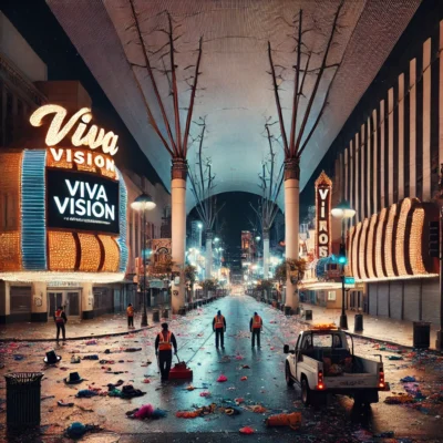 alt= 'Fremont Street Las Vegas after NYE"