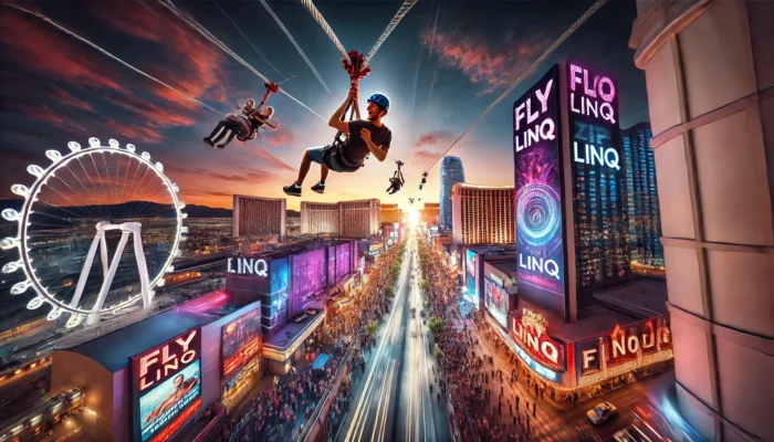 alt= "zipline LINQ hotel"
