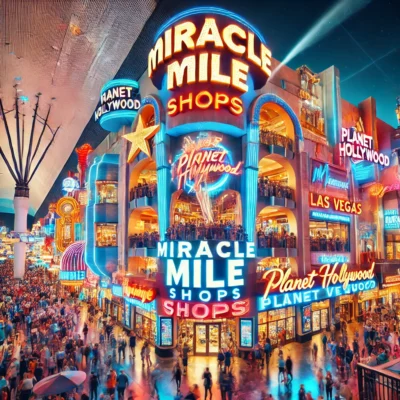alt= "Miracle Mile shops, Planet Hollywood"