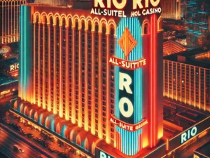 The Rio All Suite Hotel Casino at night 1 - Bat Out of Hell