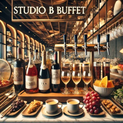 alt= "Beverage Station at Studio B Buffet"