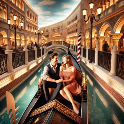 alt= "Gondolas at The Venetian"