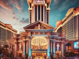 Caesars Palace in Las Vegas at dusk - Wing Lei