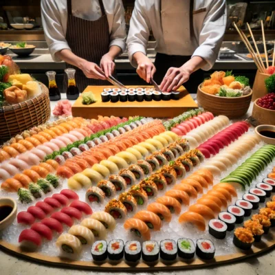 alt= "Asian Food Station, ARIA Buffet"