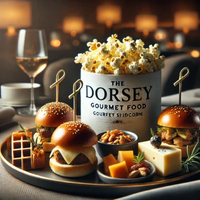 alt= "Gourmet bar food at The Dorsey, Venetian Hotel"