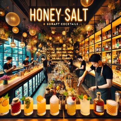 alt= "Cocktails at Honey Salt, Summerlin Las Vegas"