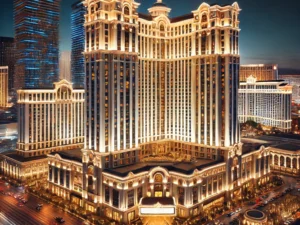 Waldorf Astoria Las Vegas at night - Joe's Seafood