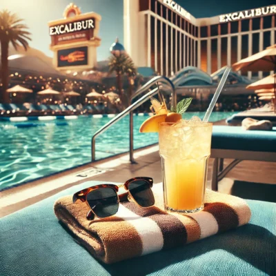 alt= "A day at Excalibur Hotel & Casino Pool"