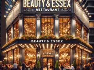 Beauty Essex restaurant at night - Beauty & Essex